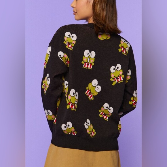 Hello Kitty & Friends + Forever 21 Keroppi Crewneck Sweater- size M - Picture 6 of 15